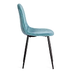 Стул BREEZE (mod. 4724), Велюр/металл, 44 х 53 х 87 см, Torquoise (бирюзовый ) HLR60 / черный | изображение 1