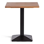 Стол RAGNAROK, дерево вяз/железная опора, 70х70х76 см, груша №3/черная опора | изображение 1