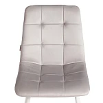 Стул CHILLY (mod. JSC-220), Велюр/металл, 44,5х52,5х88 см, Light grey (светло-серый) HLR14 / белый | изображение 6