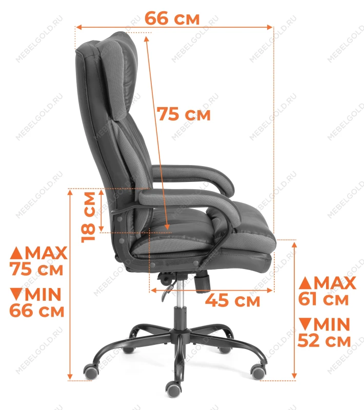 Кресло Duke metal BL, ткань, светло-коричневый, KUB 03/TW-24 | изображение 14