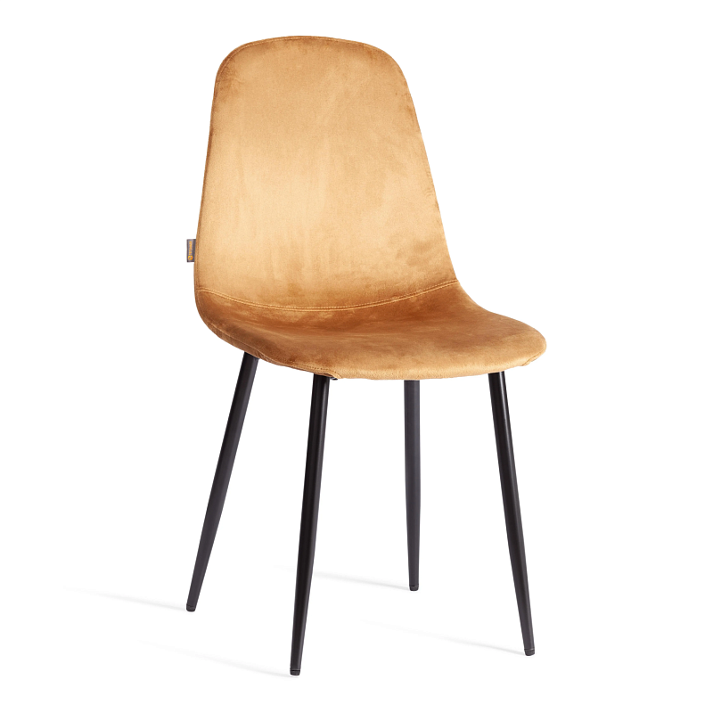 Стул BREEZE (mod. JSC-58), Велюр/металл, 44 х 53 х 86 см, brown (коричневый) HLR12 / черный