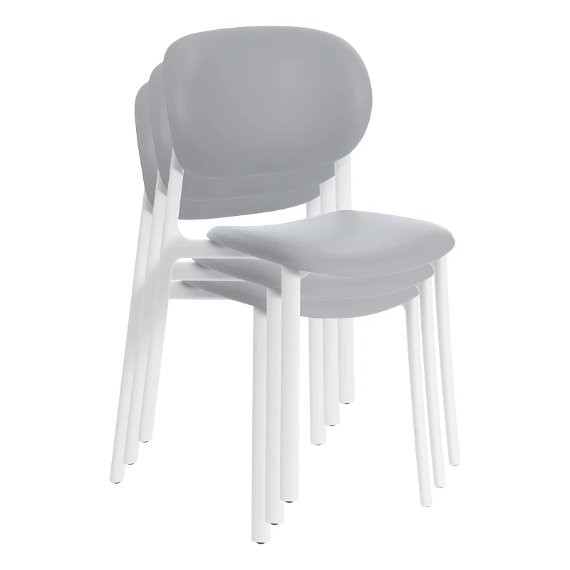 Стул ADORE (mod. XRB-1025), пластик, серый / белый (grey / white), 41 х 53 х 81,5 см | изображение 11