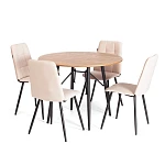 Стул обеденный Asti, TREND, флок, бежевый/черный, 7, 47х54х86 см | изображение 9