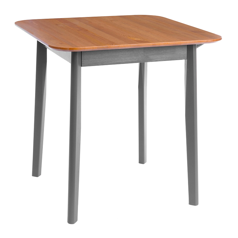 Стол Соната Люкс/Sonata Lux table, 75х75х75 см, массив сосны, антик /графит, 75х75х75 см
