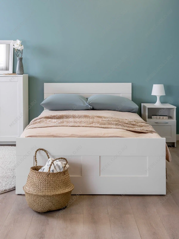 Кровать двуспальная Сириус, 120х200 см, белая | изображение 2