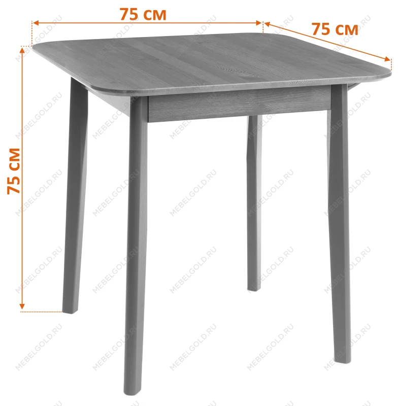 Стол Соната Люкс/Sonata Lux table, 75х75х75 см, массив сосны, антик/белый, 75х75х75 см | изображение 6