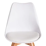Стул TULIP (mod. 73-1), дерево/пластик/экокожа, 47,5x55x80 см, Белый (White) | изображение 5