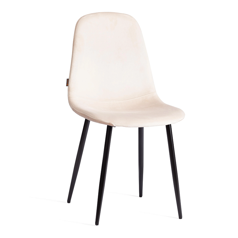 Стул BREEZE (mod. JSC-58), Велюр/металл, 44 х 53 х 86 см, beige (бежевый) HLR2 / черный