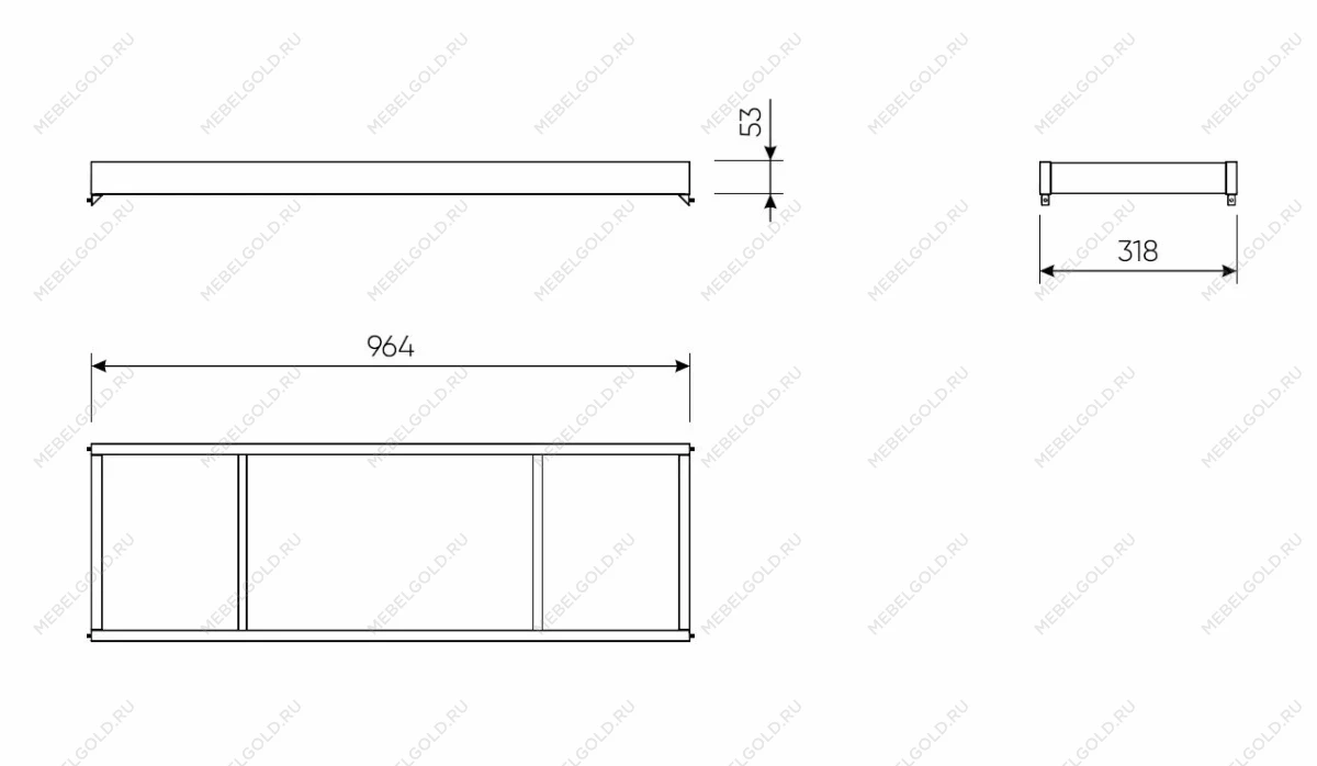 Штанга МАКС 100х36 серая | изображение 1