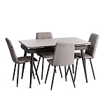 Стул обеденный Asti, TREND, флок, серый/чёрный, 29, 47х54х86 см | изображение 9