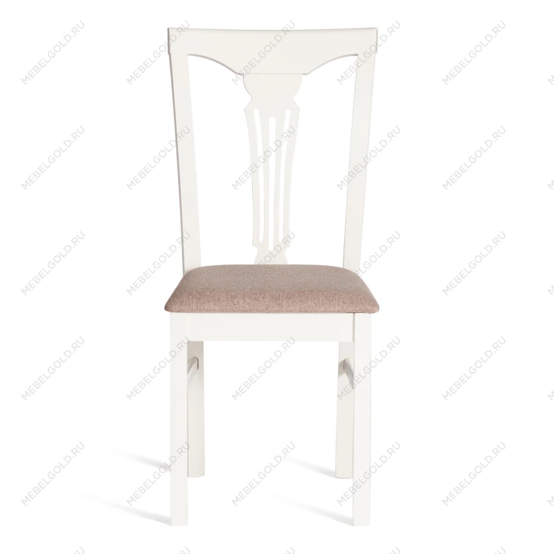 Стул - Гермес/Hermes, дерево гевея, 43х49х94см, Ivory white, ткань серая (TM-164) | изображение 4