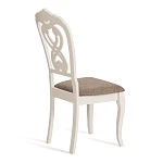 Стул -Андромеда/Andromeda, дерево гевея, 47х55,5х107 см, Ivory white, ткань коричневая S168-7 | изображение 2