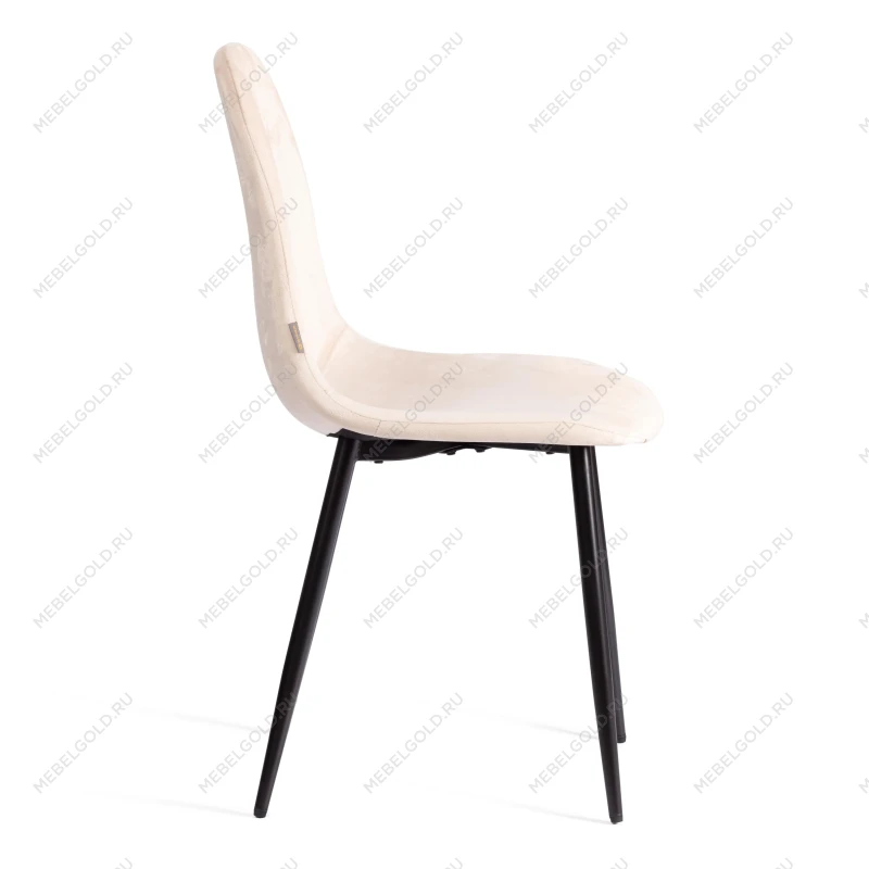 Стул BREEZE (mod. JSC-58), Велюр/металл, 44 х 53 х 86 см, creamy (кремовый) HLR 5 / черный | изображение 1