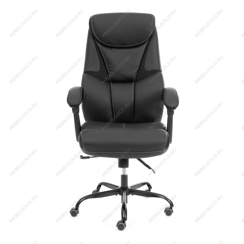 Кресло Cambridge metalBL, кож/зам/ткань, черный/черный, 36-6/11 | изображение 5