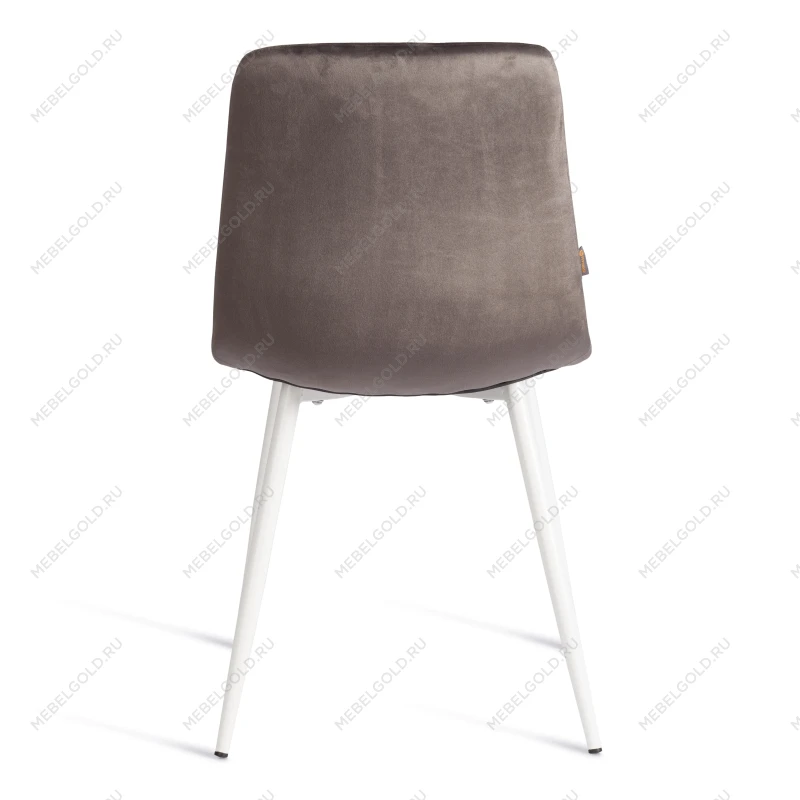 Стул CHILLY (mod. JSC-220), Велюр/металл, 44,5х52,5х88 см, Dark grey (темно-серый) HLR24 / белый | изображение 3