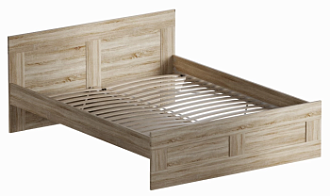 Кровать двуспальная Сириус, 160х200 см, дуб сонома