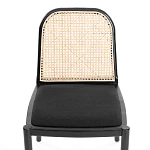 Стул FREYA, дерево вяз/ротанг, ткань лён, черный/черный лен, 46х41х79,5 см | изображение 5