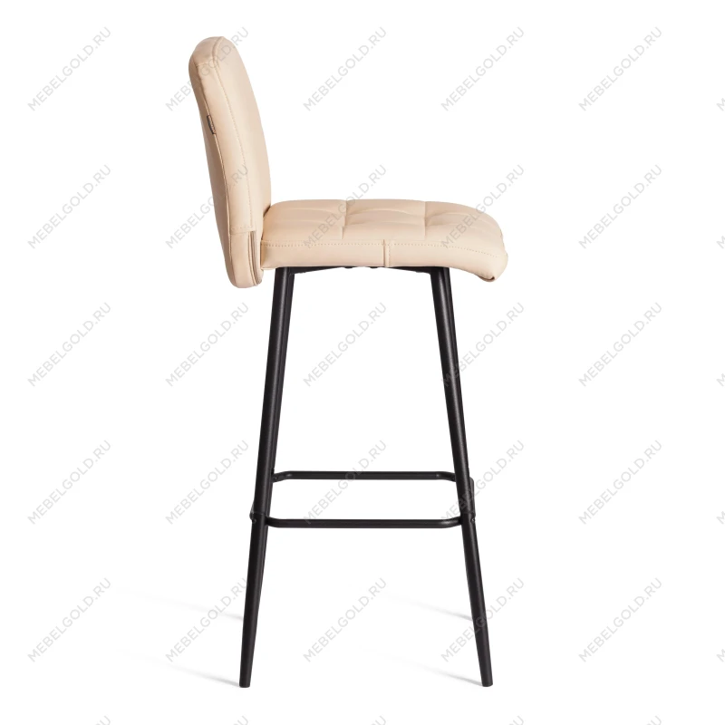 Барный стул Medeo/Медео, экокожа, бежевый, 45х56х113 см | изображение 1