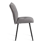 Стул обеденный Sweet, флок, серый/черный, 29, 46х55х88 | изображение 1