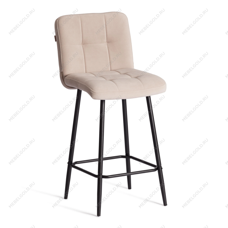 Полубарный стул Medeo/Медео, велюр, бежевый, 7, 42х56х102 см