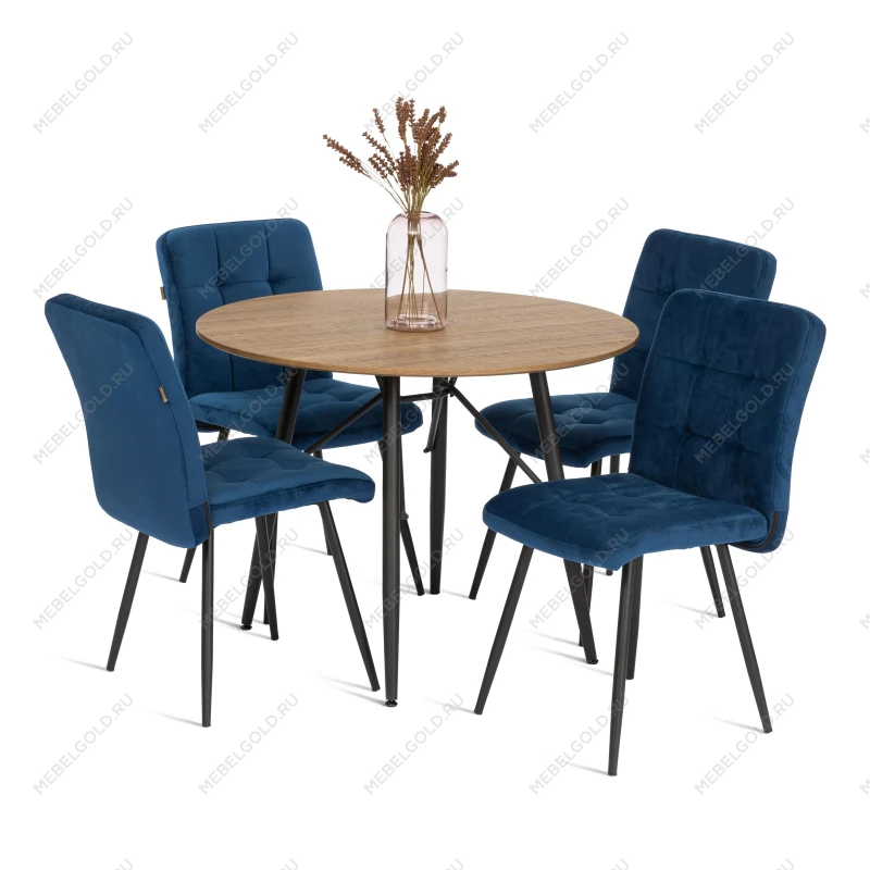 Стул обеденный Medeo, велюр, 47х56х89, Blue (синий) | изображение 8