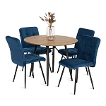 Стул обеденный Medeo, велюр, 47х56х89, Blue (синий) | изображение 8