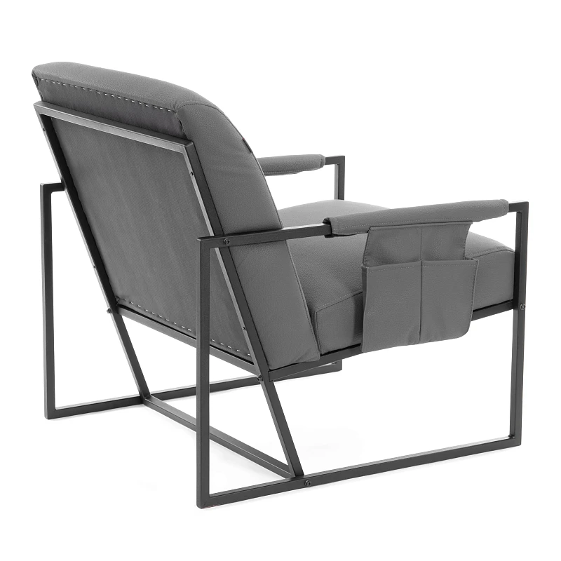 Кресло Charli LUX/Чарли Люкс, экокожа, Sharp Графит, 70х80х82 см | изображение 2