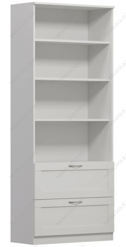 Стеллаж Сириус, 2 ящика, 78х35х190 см, белый