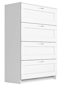 Комод Сириус, 4 ящика, 78х41х123 см, белый