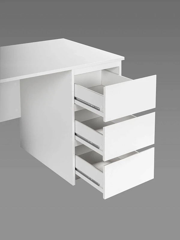 Стол письменный ГУД ЛАКК Кастор, 3 ящика, 116х65х75 см, белый | изображение 11