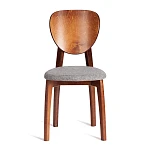 Стул DIAMANTE мягкое сидение, бук, 42x42x85см, коричневый, ткань wool dimgrey, серый | изображение 4