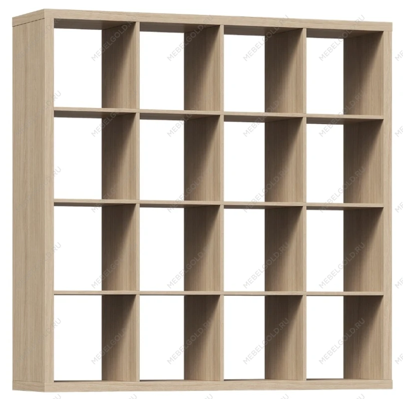 Стеллаж Фора, 16 полок, 147x147х38 см, дуб беленый