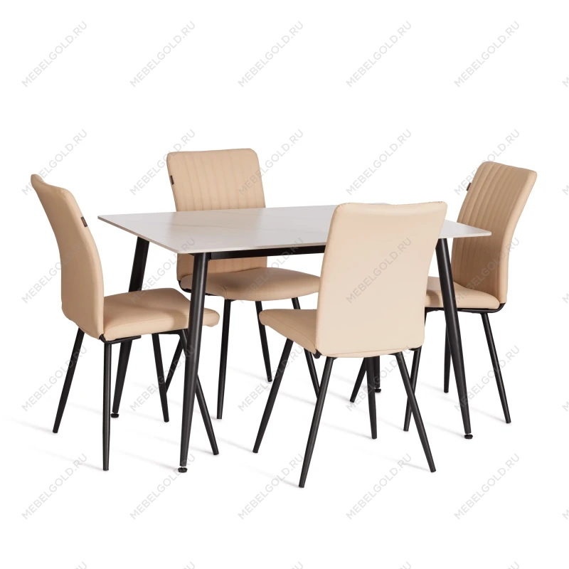 Стул обеденный Monte Carlo, TREND, экокожа, бежевая, 49х51х93 см | изображение 9