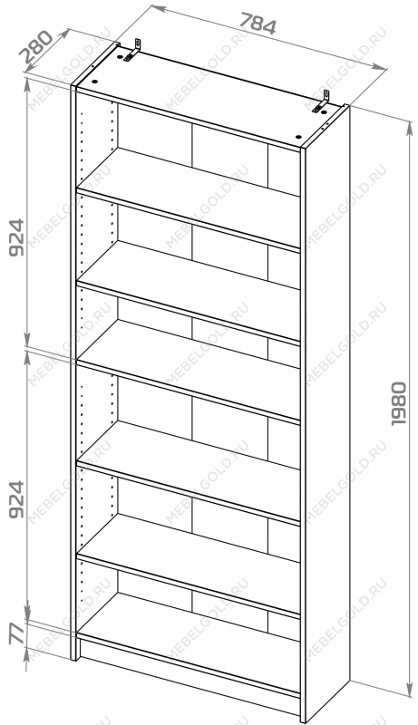 Стеллаж Варма Стэнд 78х198х28, белый | изображение 10