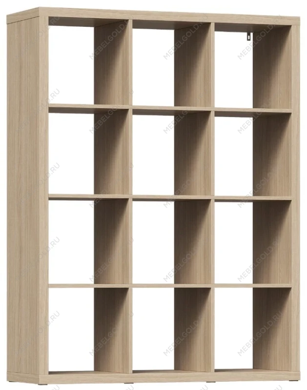 Стеллаж Фора, 12 полок, 112х147х38 см, дуб беленый