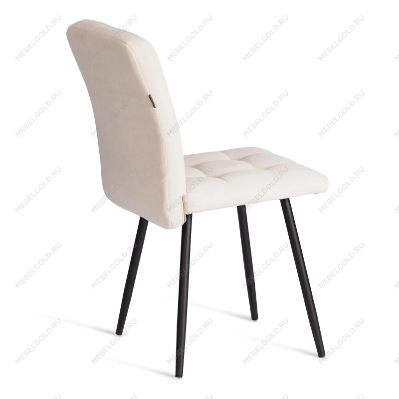 Стул обеденный Medeo, LT, флок, молочный/черный, 4, 45х56х89 см | изображение 2