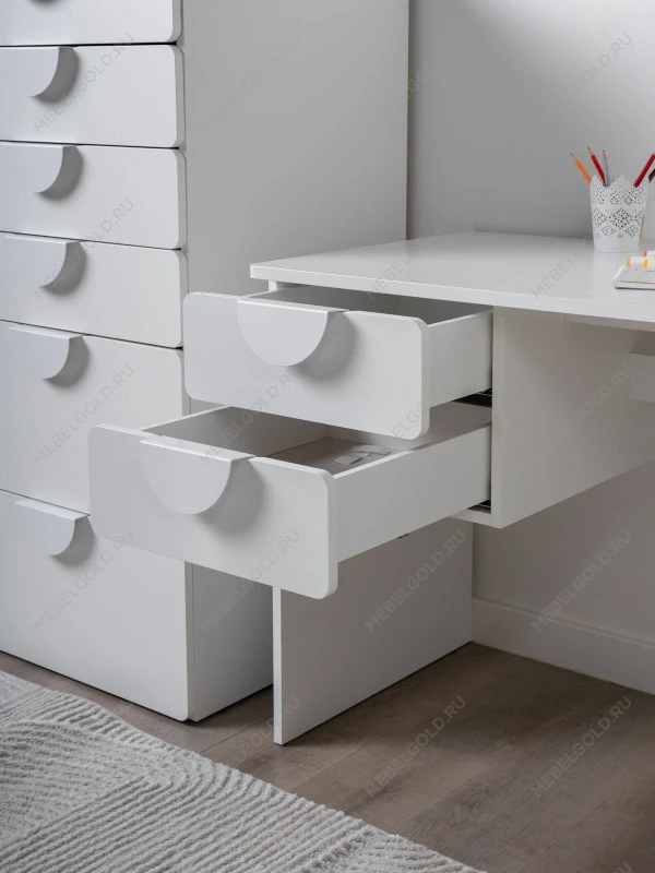 Стол письменный детский Пикси 120х75х57, белый (робкий подснежник) | изображение 11