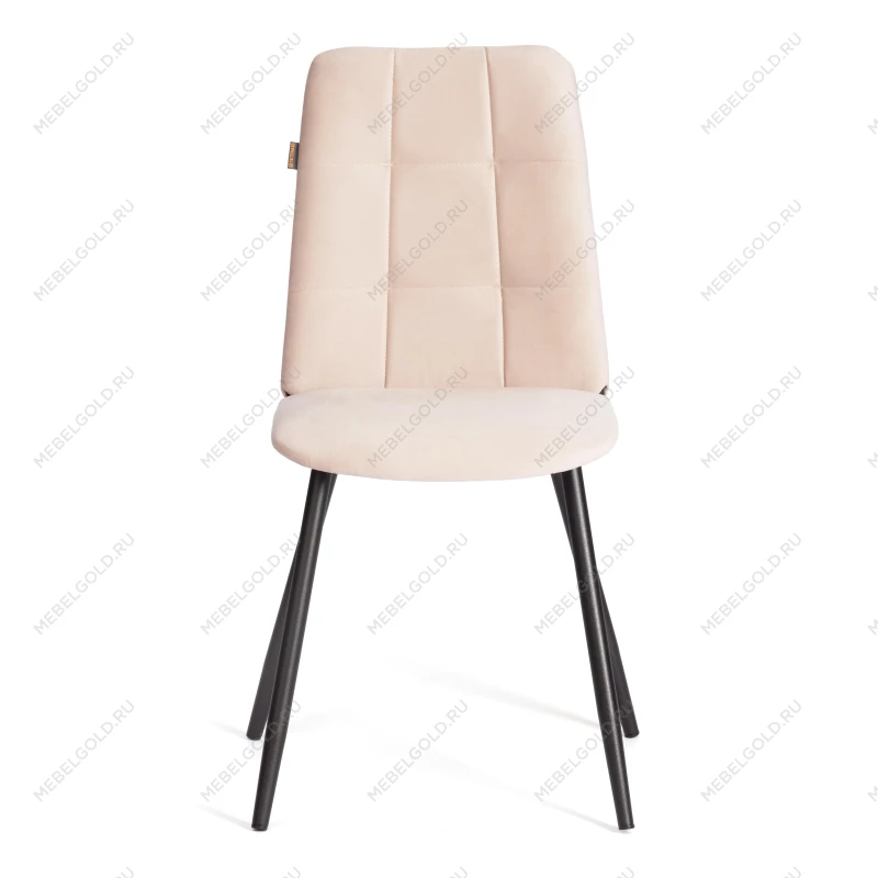 Стул обеденный Asti, TREND, велюр, бежевый/черный, 7, 50х55х93 | изображение 4