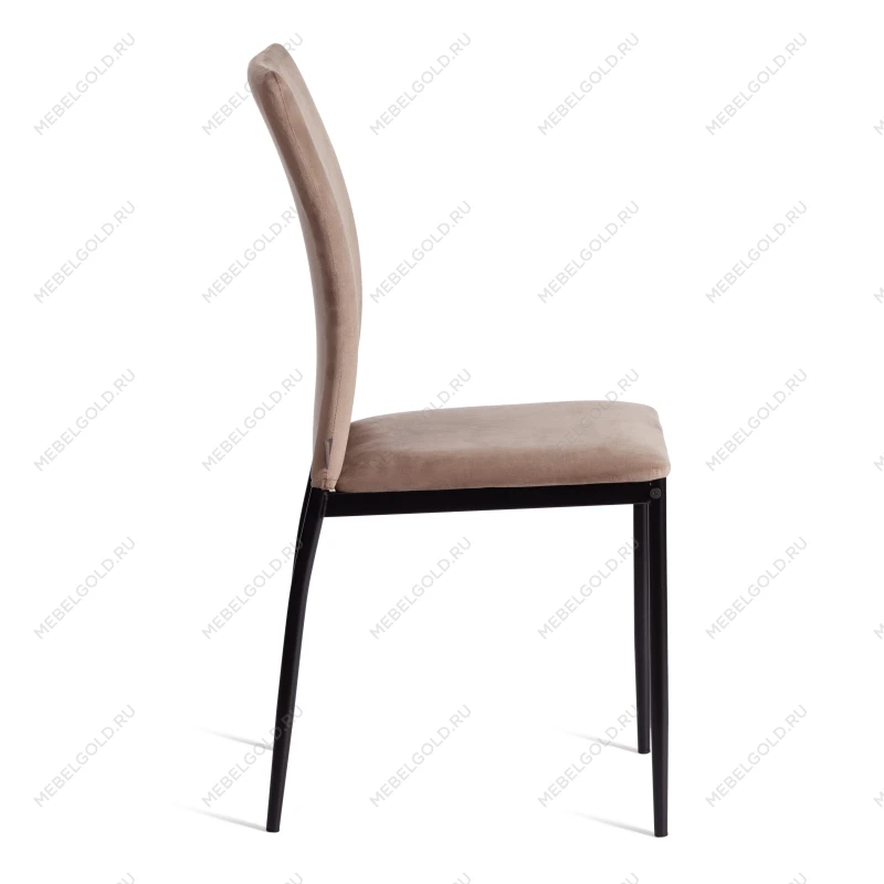 Стул CAPRI (mod. BC565-DC), металл, флок, 43 х 53 х 92 см, Beige (бежевый) HLR8 / черный | изображение 1