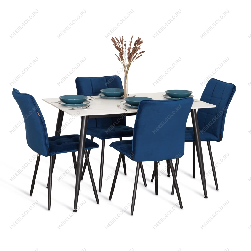 Стул обеденный Bari, LT, велюр, Blue (синий), 41х55х89 см | изображение 9