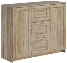 Тумба Сириус, 2 двери и 3 ящика, 117х41х95 см, дуб сонома