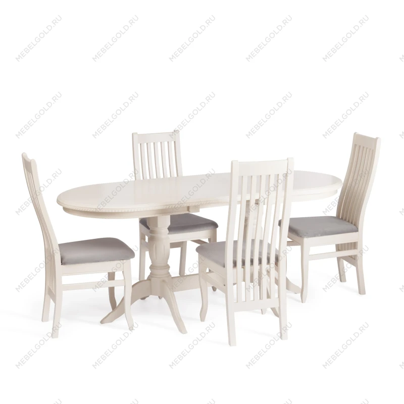 Стол COPPOLA, бук, мдф, 140+40x80x77см, Ivory white | изображение 9